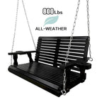 2 Person Solid Wood Porch Swing - N/A