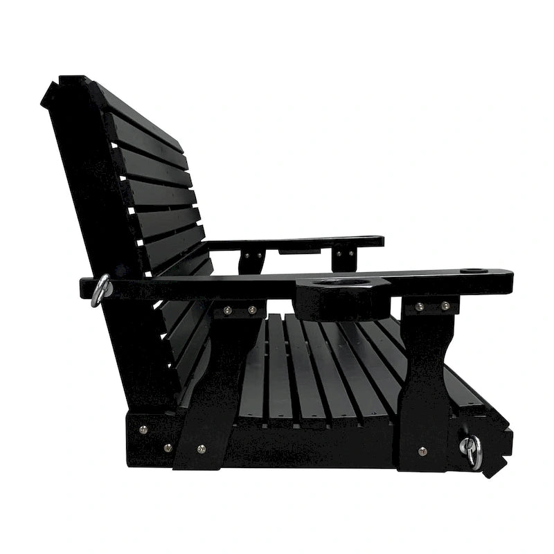 2 Person Solid Wood Porch Swing - N/A