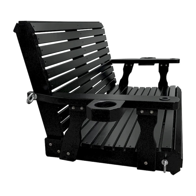 2 Person Solid Wood Porch Swing - N/A