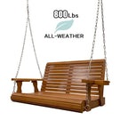 2 Person Solid Wood Porch Swing - N/A