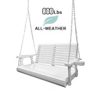 2 Person Solid Wood Porch Swing - N/A