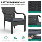 Moasis 5-Piece Square Patio Dining Set - 5 Pcs