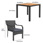 Moasis 5-Piece Square Patio Dining Set - 5 Pcs