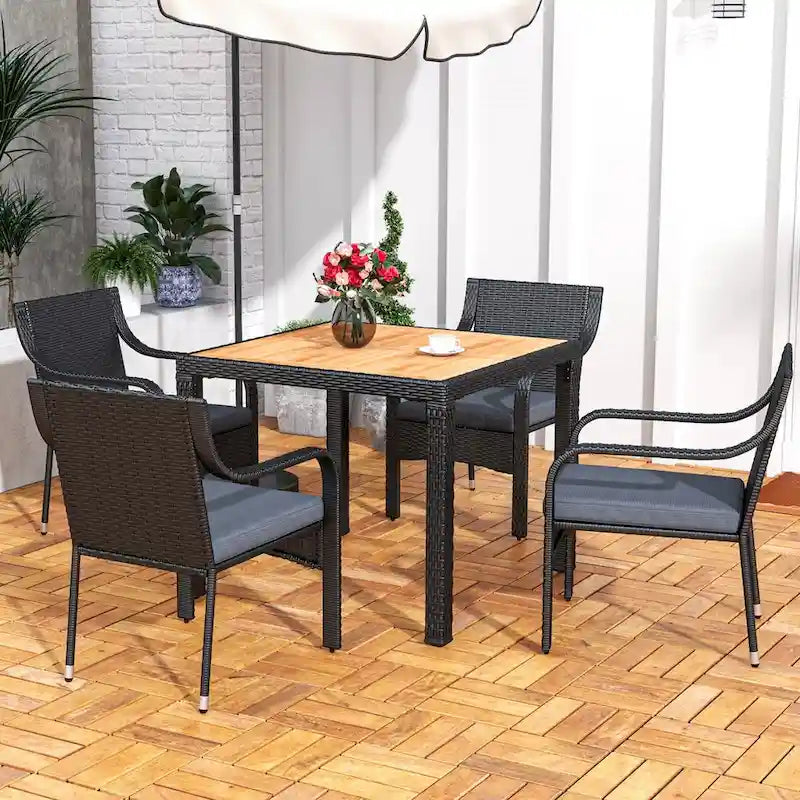 Moasis 5-Piece Square Patio Dining Set - 5 Pcs