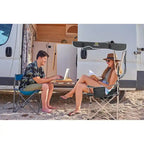 Camping Chair with Shade Canopy, Portable Camping Chairs, Detachable Shade Canopy, Side-Pocket and Cupholder