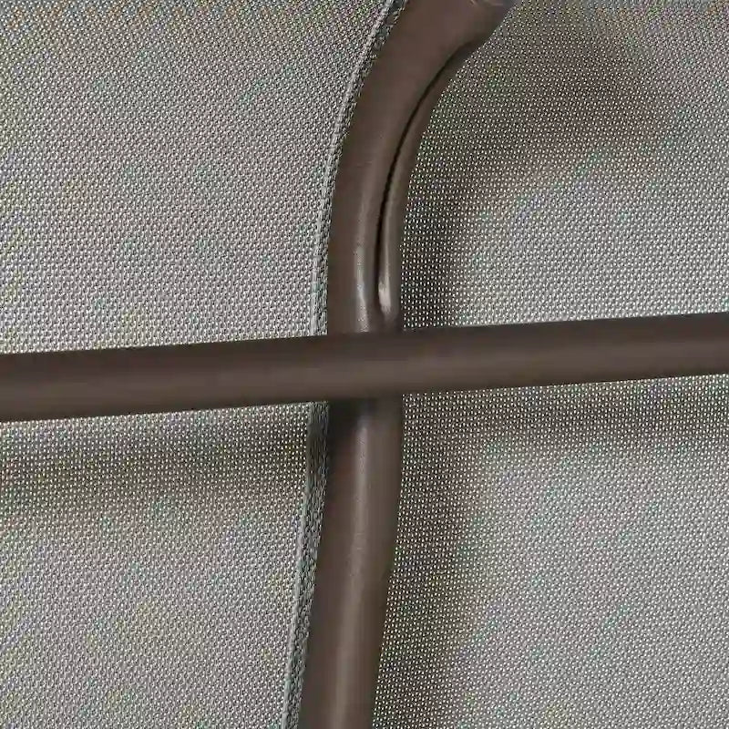 Patio Glider Loveseat Chair with Powder Coated Steel Frame