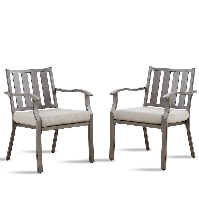 Outdoor Patio Arm Chairs for Lawn, Garden, Backyard (2 Pieces)