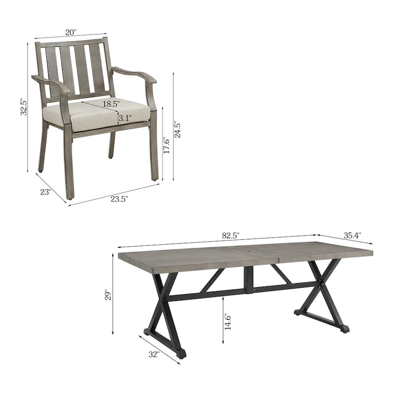 Outdoor Patio Arm Chairs for Lawn, Garden, Backyard (2 Pieces)