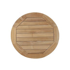 RRI Goods Teak Wood Folding 20-Inch Round Outdoor Coffee Table Perfect for Outdoor Backyard, Front Porch, Balcony