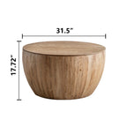 31.50Vintage Style Bucket Shaped Coffee Table - 31.5