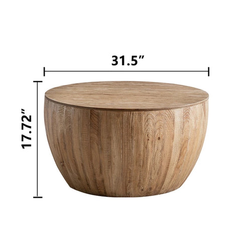 31.50Vintage Style Bucket Shaped Coffee Table - 31.5