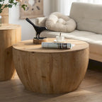 31.50Vintage Style Bucket Shaped Coffee Table - 31.5