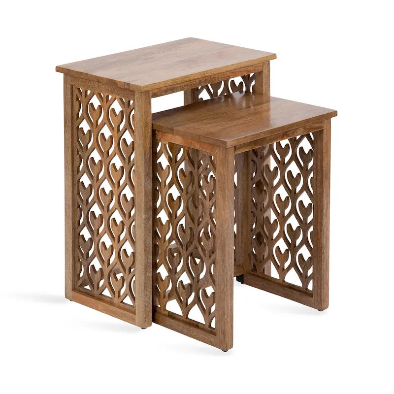 Karni Wooden Nesting Tables - 2 Piece