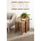  Karni Wooden Nesting Tables - 2 Piece