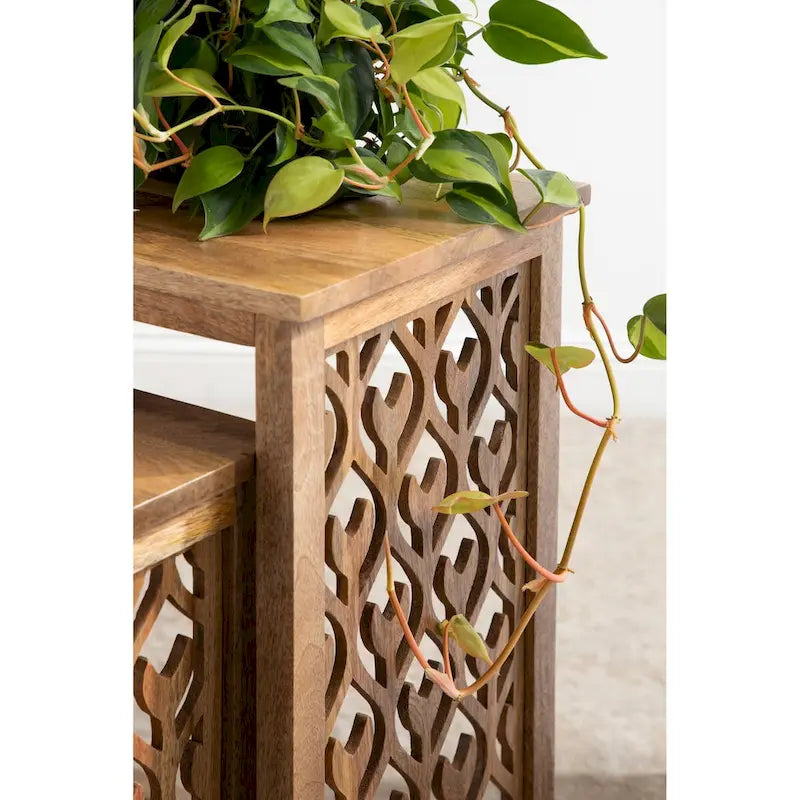 Karni Wooden Nesting Tables - 2 Piece