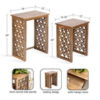 Karni Wooden Nesting Tables - 2 Piece