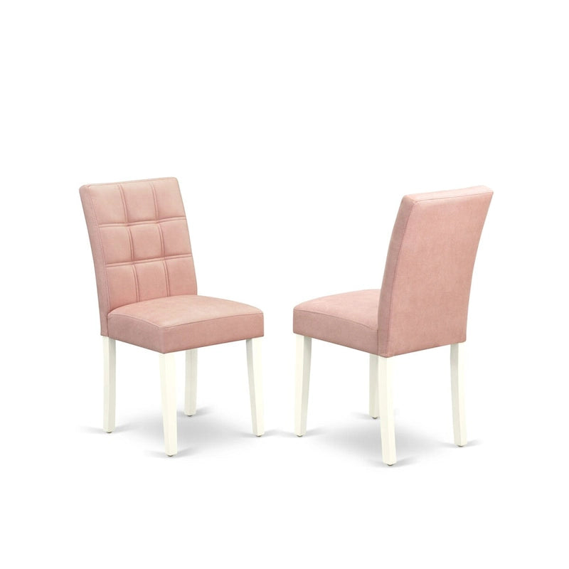 Dining Table Set Contains a Round Dining Table and Chairs, Linen White (Pieces Options)