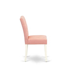 Dining Table Set Contains a Round Dining Table and Chairs, Linen White (Pieces Options)
