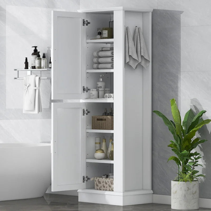 Freestanding Storage Cabinet with Hook