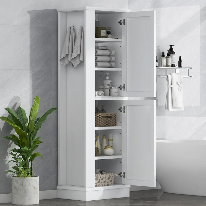 Freestanding Storage Cabinet with Hook
