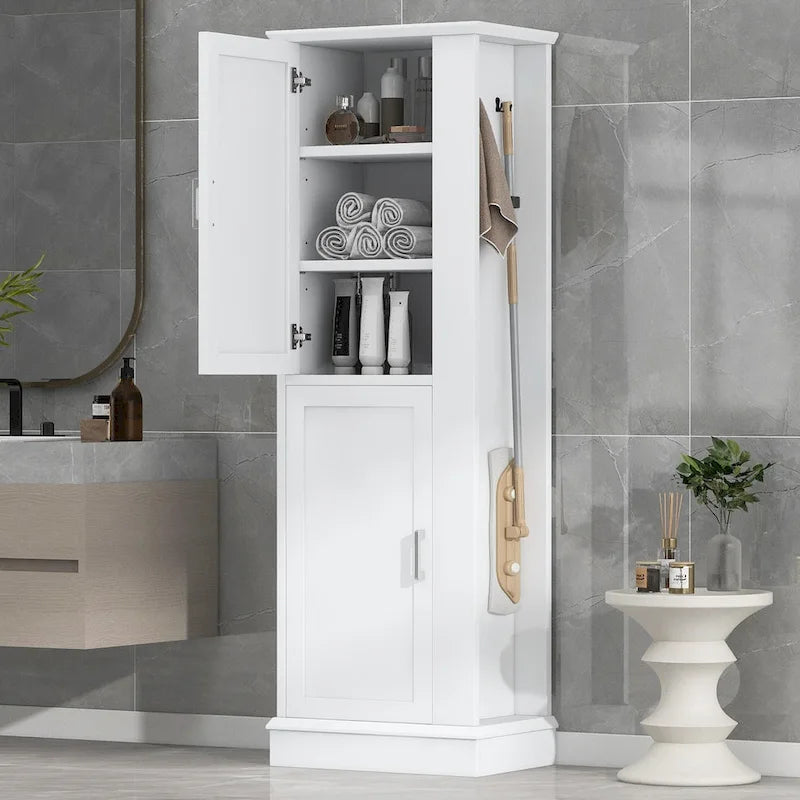 Freestanding Storage Cabinet with Hook