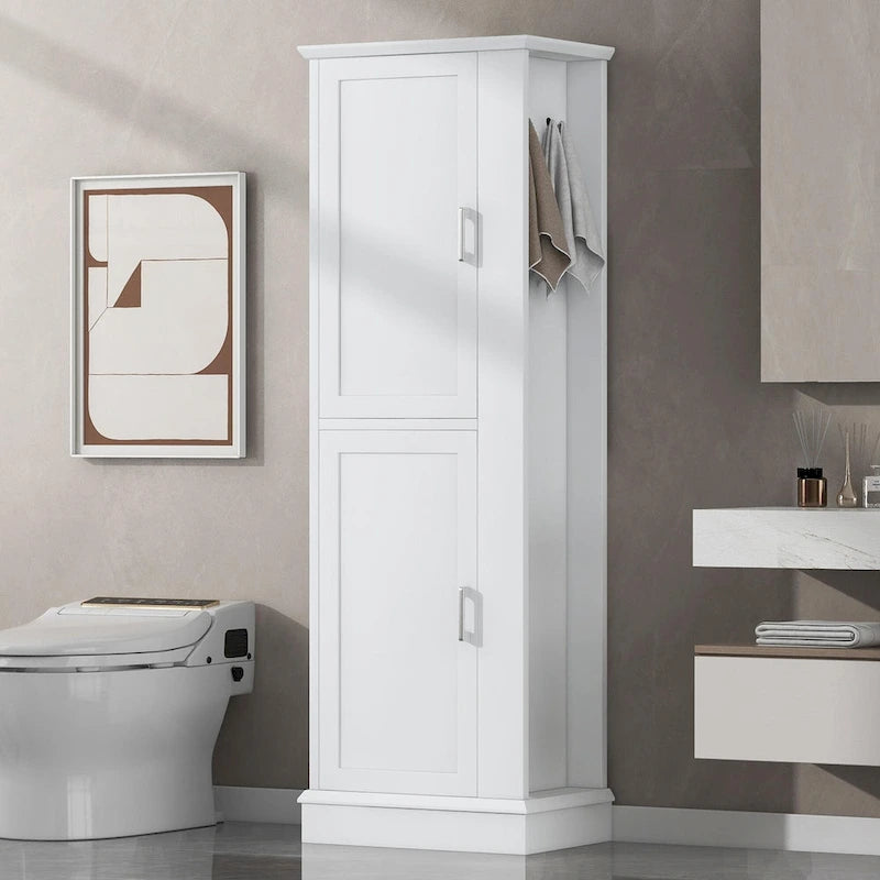 Freestanding Storage Cabinet with Hook