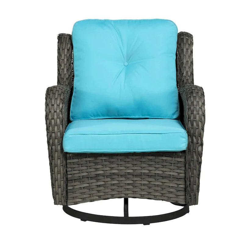 Outdoor Rattan Rocker Wicker Swivel Rocking Chair