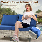HOOOWOOO 7-piece Rattan Patio Furniture Sectional Set