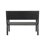 Metal Mosaic Floral and Scroll Patio Outdoor Bench with Orange & Blue or Blue & Teal Patterns -Black or White- Roche River Decor