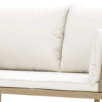 Moasis Outdoor Patio Loveseat, All-Weather Rattan 2 Seater Sofa with Cushions & Lumbar Pillows