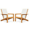 Cambridge Casual Sedona Set of 2 Teak Outdoor Upholstered Modern Adirondack Chairs
