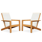 Cambridge Casual Sedona Set of 2 Teak Outdoor Upholstered Modern Adirondack Chairs