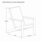 Cambridge Casual Sedona Set of 2 Teak Outdoor Upholstered Modern Adirondack Chairs